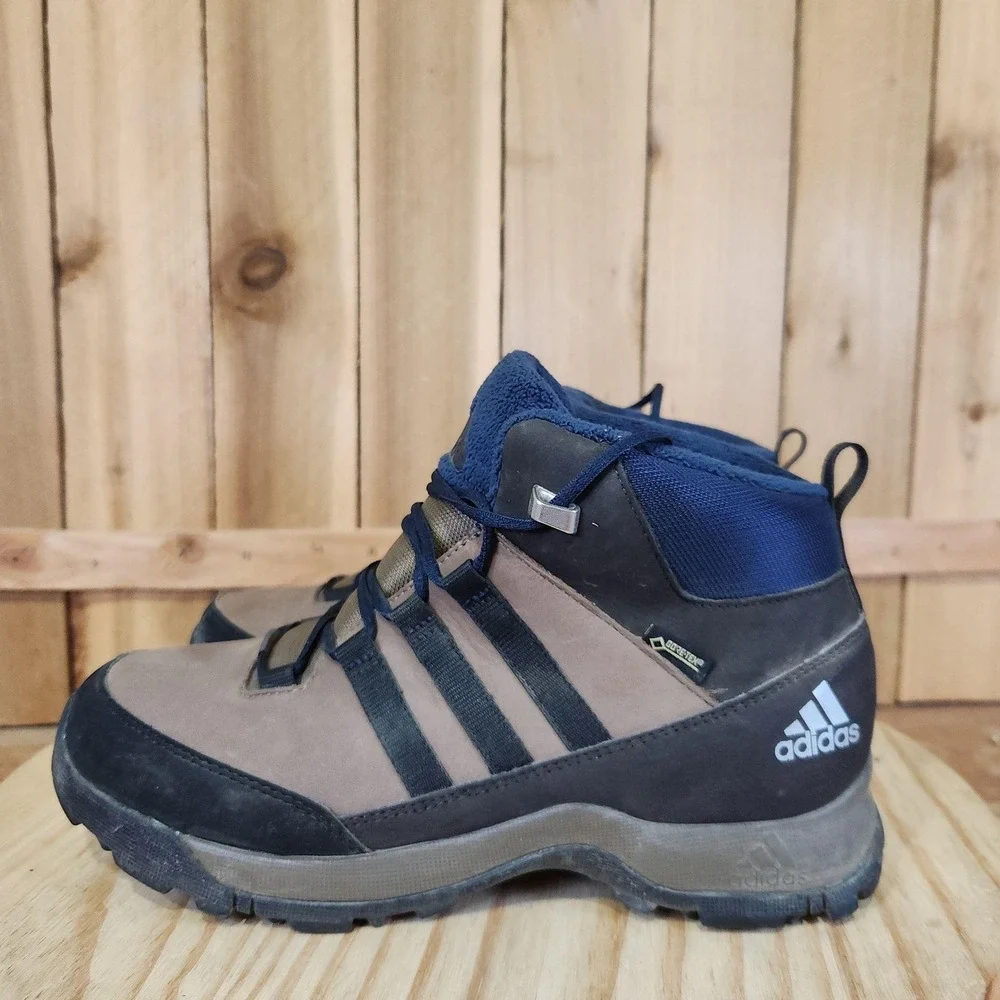 Adidas CW Winter Hiker Mid Boots Kids 5.5 Brown Waterproof Gore Tex Insulated